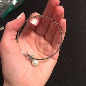 Swarovski Jewelry - A Swarovski pearl charm bangle bracelet Swarovski Jewelry - A Swarovski pearl charm bangle bracelet
